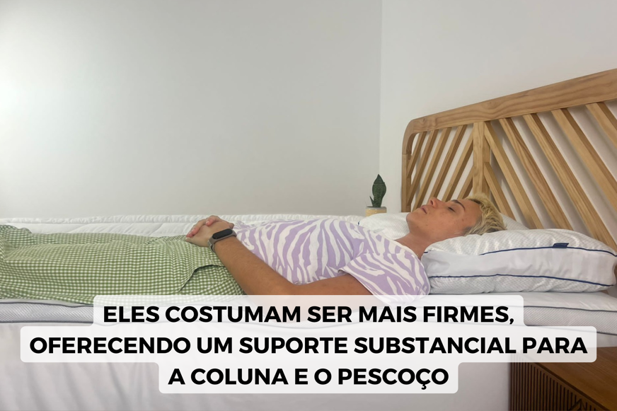 travesseiro espuma visco dormir de costas